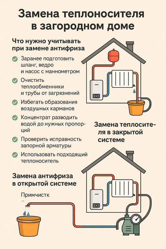 Замена теплоносителя в загородном доме: пошаговое руководство