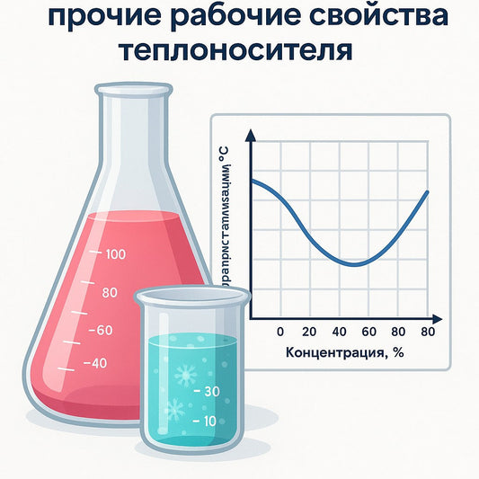 Как концентрация влияет на температуру кристаллизации и свойства теплоносителя