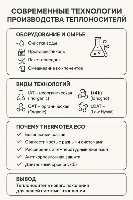 Современные технологии производства теплоносителей: как создаются эффективные и безопасные составы Thermotex Eco
