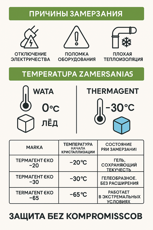 При какой температуре замерзает система отопления и как этого избежать