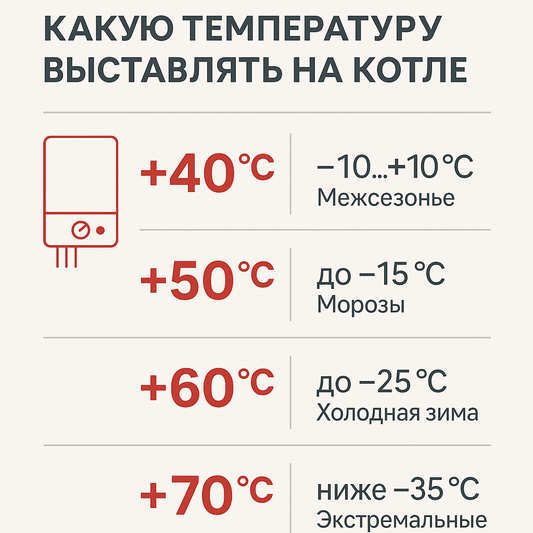 Какую температуру выставлять на котле отопления: советы для экономии и комфорта