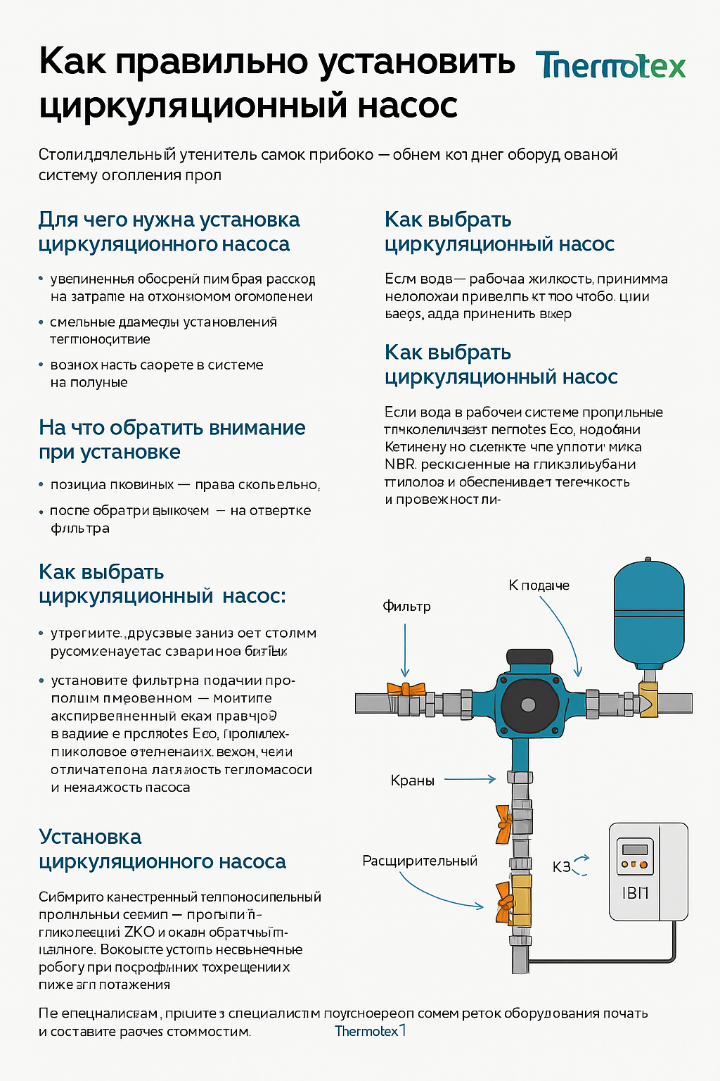 Как правильно установить циркуляционный насос в систему отопления