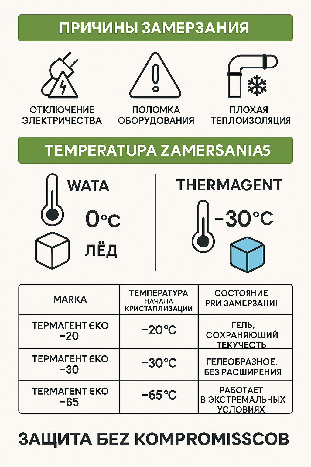 При какой температуре замерзает система отопления и как этого избежать