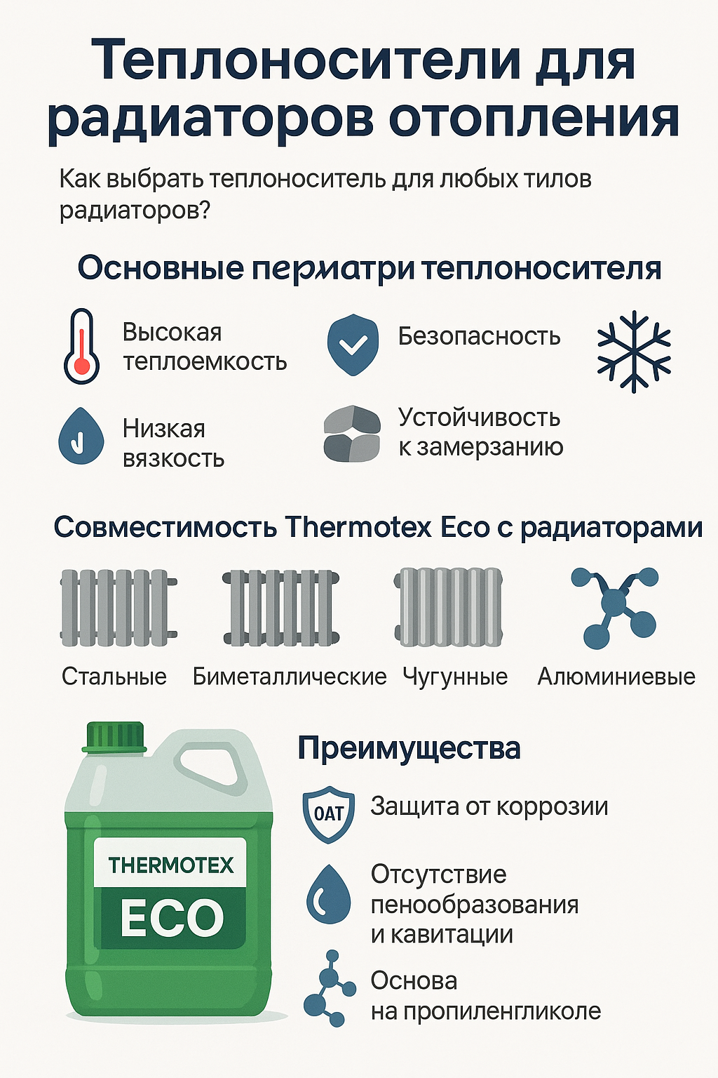 Как выбрать теплоноситель для радиаторов отопления: надёжное решение с Thermotex Eco