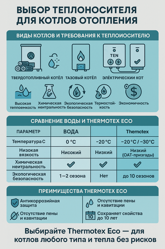 Выбор теплоносителя для котлов отопления: надёжное решение с Thermotex Eco