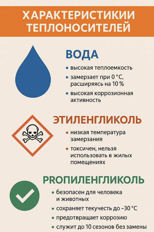 Характеристики теплоносителей для систем отопления: что выбрать для вашего дома