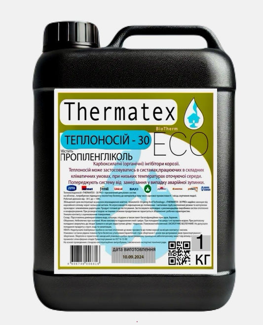 Теплоноситель для системы отопления Thermotex Eco –30 °C, 1 кг (пропиленгликоль)